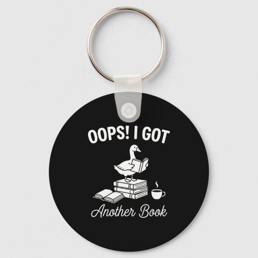 Grappige gans woordgrap humor oops heb weer een bo sleutelhanger (Voorkant)