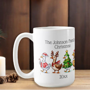 Grappige ganzen familie kerst koffiemok
