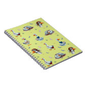 Grappige Ganzen Patroon – Whimsical Gans Print Notitieboek (Rechterzijde)
