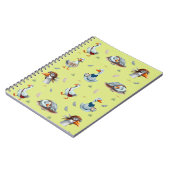 Grappige Ganzen Patroon – Whimsical Gans Print Notitieboek (Linkerzijde)