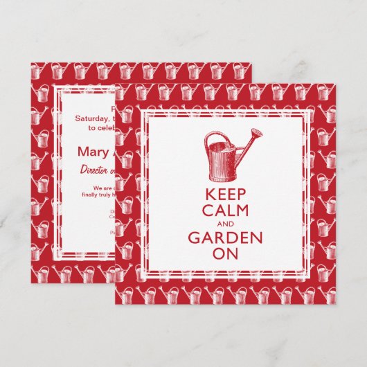 Grappige Gardener's Retirement Party Uitnodigingen (Voorkant / Achterkant)