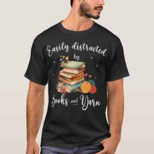 Grappige garen quote gemakkelijk afgeleid door boe t-shirt