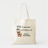 Grappige Garenliefhebbers Chagrijnige Kat Breiers Tote Bag (Voorkant)