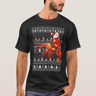 Grappige Garnaal Vis Liefhebber Kerstman Ridder Ga T-shirt