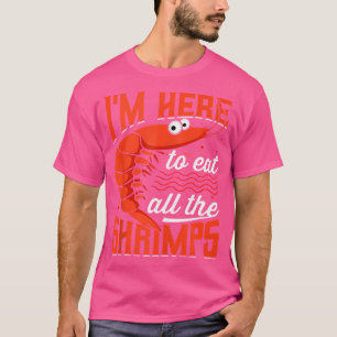 Grappige garnalen Gevist visser garnalen gesneden T-shirt