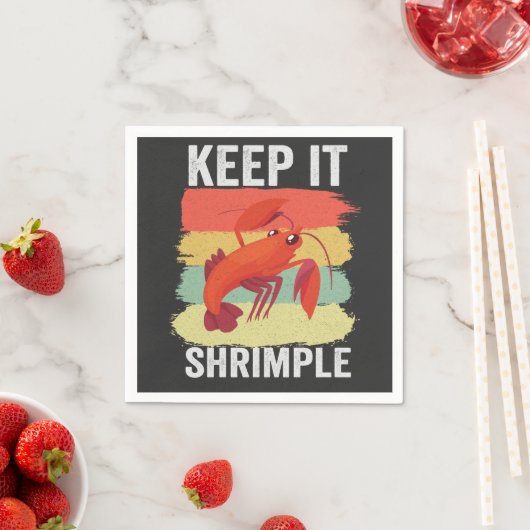 Grappige Garnalen Schaaldieren Houd het Garnalenva Servet (Insitu)