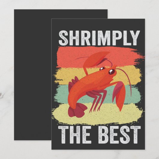 Grappige Garnalen Schelpdieren Houd het Shrimple G Kaart (Voorkant / Achterkant)