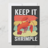 Grappige Garnalen Schelpdieren Houd het Shrimple G Kaart (Voorkant)