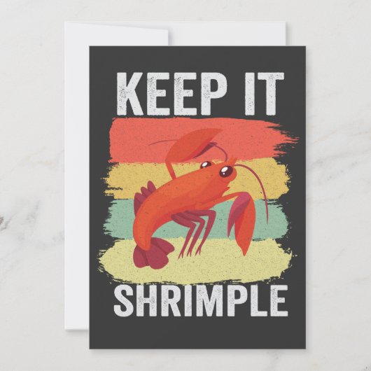 Grappige Garnalen Schelpdieren Houd het Shrimple G Kaart (Voorkant)