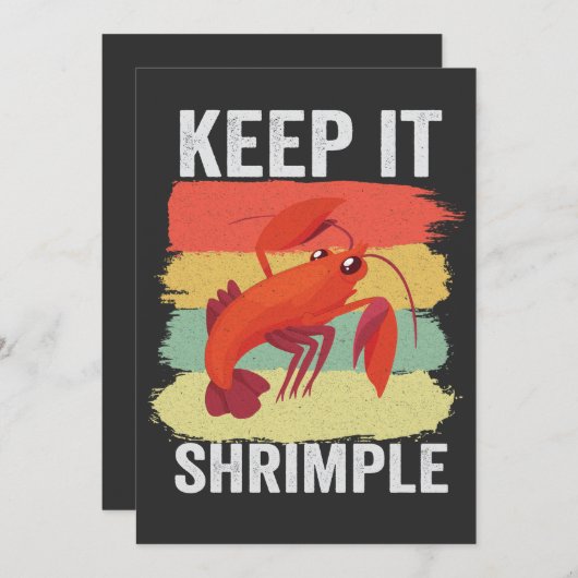 Grappige Garnalen Schelpdieren Houd het Shrimple G Kaart (Voorkant / Achterkant)