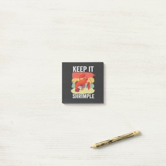 Grappige Garnalen Schelpdieren Houd het Shrimple G Post-it® Notes (Op bureau)