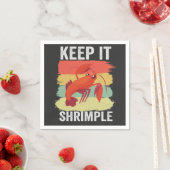 Grappige Garnalen Schelpdieren Houd het Shrimple G Servet (Insitu)