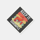 Grappige Garnalen Schelpdieren Houd het Shrimple G Servet (Hoek)