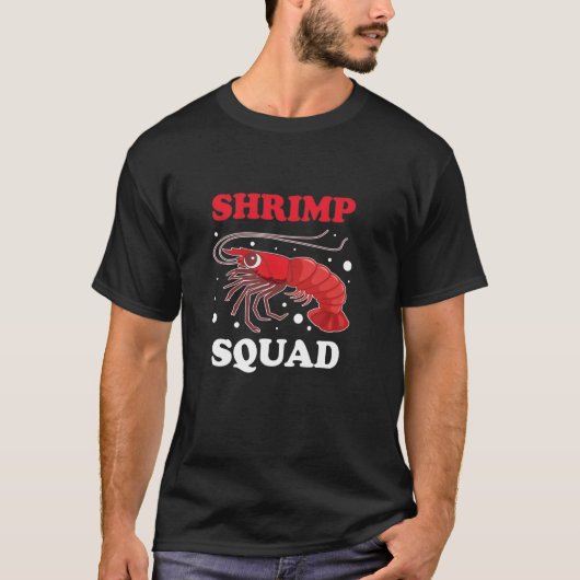 Grappige Garnalen Squad Garnalig Het Beste Grappig T-shirt (Voorkant)