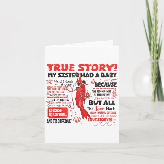 Grappige garnalen waar verhaal mijn zus had een Ba Kaart (Voorkant)