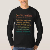 Grappige gastechnicus t-shirt (Voorkant)