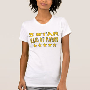 Grappige gave cadeaus: vijf sterren Maid of Honor T-shirt