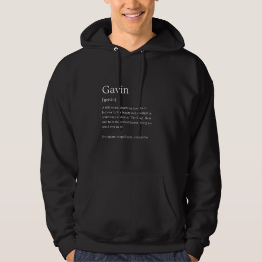 Grappige Gavin Naam Betekenis - Gavin Gepersonalis Hoodie (Voorkant)