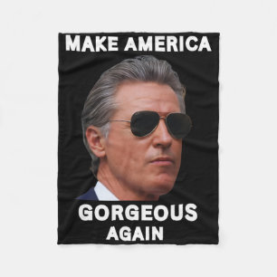 Grappige Gavin Newsom Trolling Meme Maak Amerika G Fleece Deken