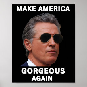 Grappige Gavin Newsom Trolling Meme Maak Amerika G Poster