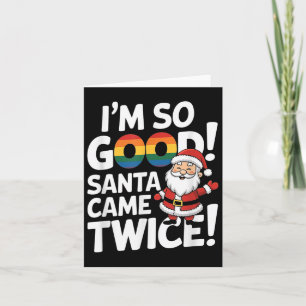 Grappige Gay Kerstman Kerst LHBT Pun Pride Xma Kaart