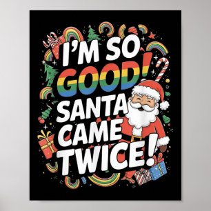 Grappige Gay Kerstman Kerst LHBT Pun Pride Xma Poster