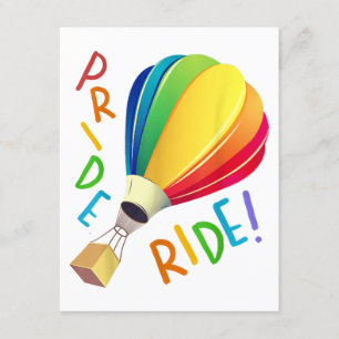 Grappige Gay Pride Hete Luchtballon Rainbow Ride G Informatiekaartje