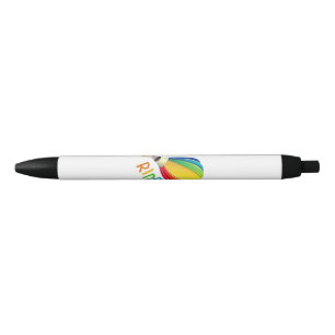 Grappige Gay Pride-hete luchtballon Regenboogrit H Zwarte Inkt Pen