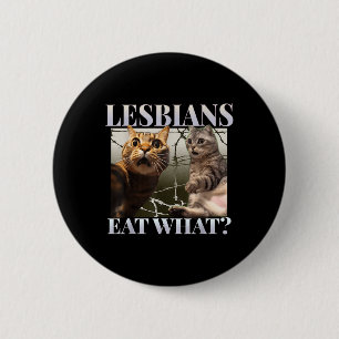 Grappige Gay Pride Lesbians Eten Wat Queer LGBTQ Z Ronde Button 5,7 Cm