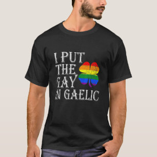 Grappige Gay Pride Vlag St Patrick's Day Lesbisch  T-shirt