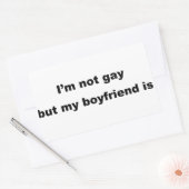 Grappige gay slogan! rechthoekige sticker (Envelop)