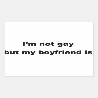 Grappige gay slogan! rechthoekige sticker