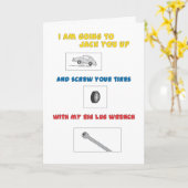 Grappige gay verjaardag "Jack You Up" Kaart (Gele Bloem)