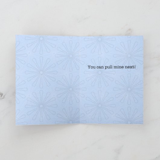 Grappige Gay Yule Log Kaart (Binnen)