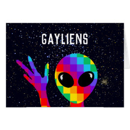 Grappige Gayliens LGBTQ+ Pride Custom Kaart