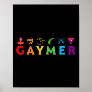 Grappige Gaymer Lgbt Pride Gay Gamer Videogame Lie Poster