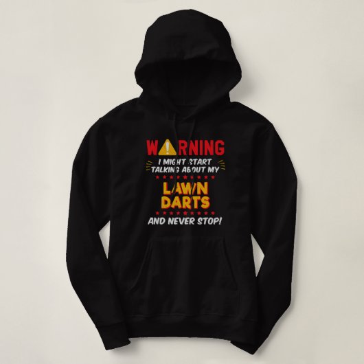 Grappige gazon darts grap afbeelding hoodie (Design voorkant)