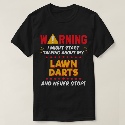Grappige gazon darts grap afbeelding t-shirt (Design voorkant)