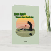 Grappige gazon kom puns, Kaart (Achterkant)