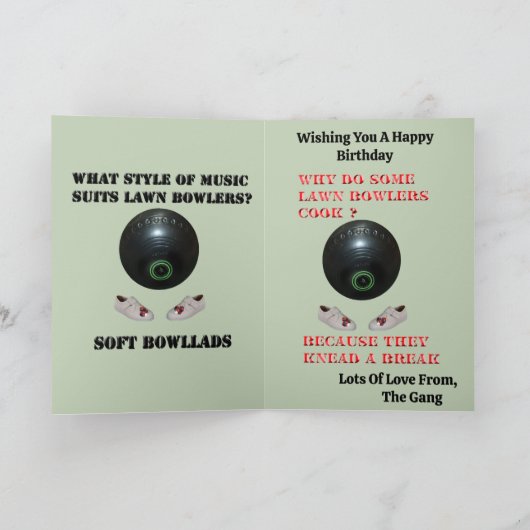 Grappige gazon kom puns, Kaart (Binnen)