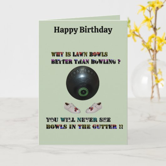 Grappige gazon kom puns, Kaart (Gele Bloem)