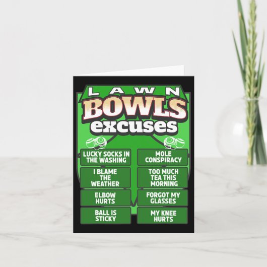 Grappige gazon kommen excuses idee voor mannen en kaart (Voorkant)