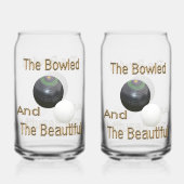 Grappige gazon kommen gebowld mooi, drinkware set blikvorm glas (Voorkant)
