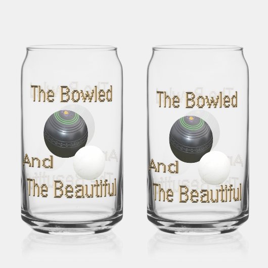 Grappige gazon kommen gebowld mooi, drinkware set blikvorm glas (Achterkant)