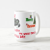 Grappige gazon kommen kerst, koffie Mok (Voorkant rechts)