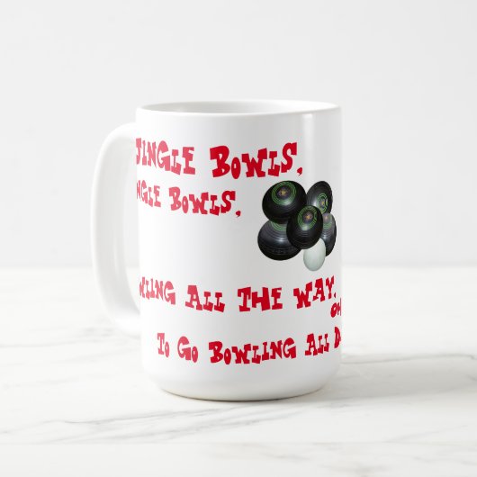 Grappige gazon kommen kerst, koffie Mok (Voorkant links)
