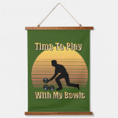 Grappige gazon kommen speeltijd, muur hangen hangend wandkleed (Voorkant)