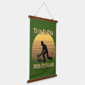 Grappige gazon kommen speeltijd, muur hangen hangend wandkleed (Gebogen)