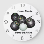 Grappige gazon kommen spel op m...., wandklok (Voorkant)
