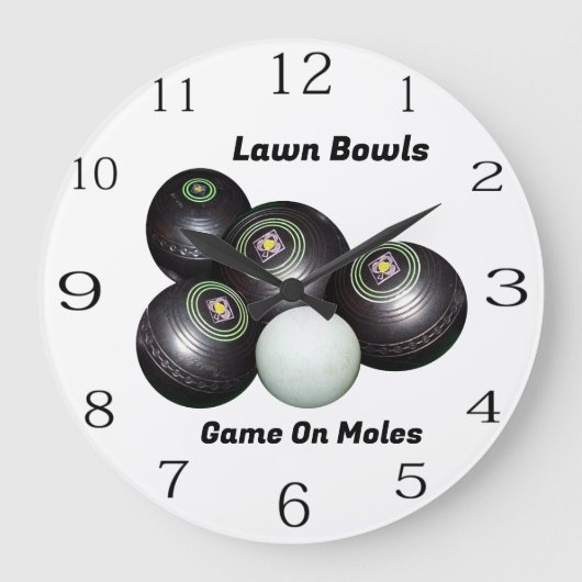 Grappige gazon kommen spel op m...., wandklok (Voorkant)